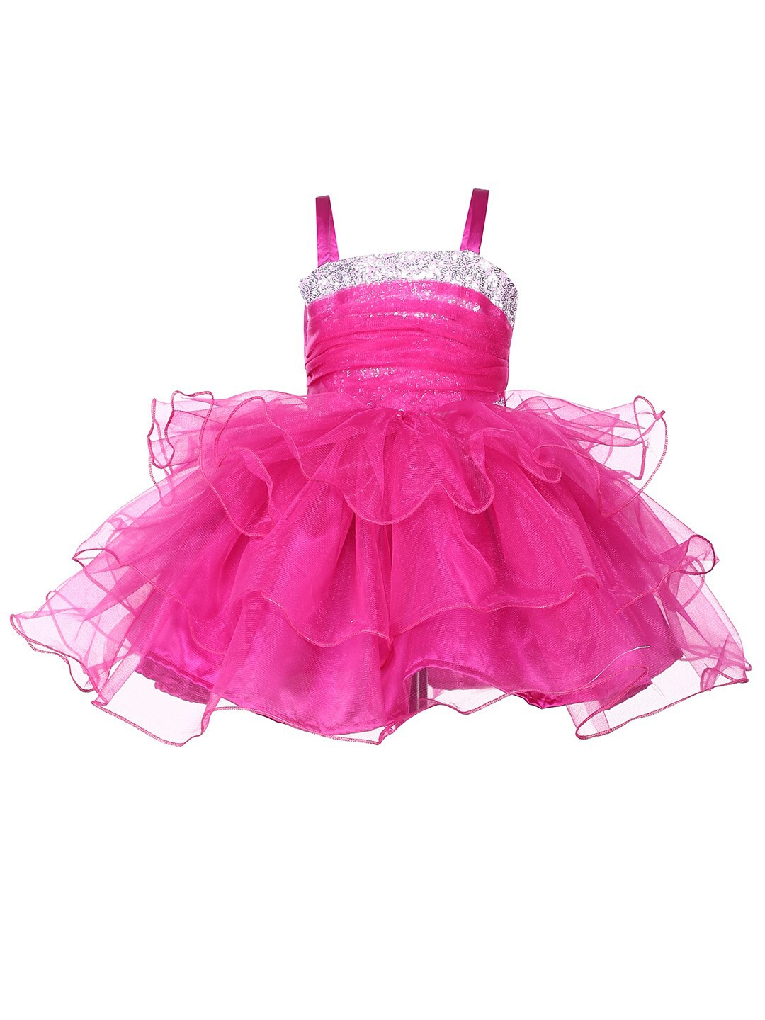 

Samsara Couture Girls Sequined Net Dress, Magenta