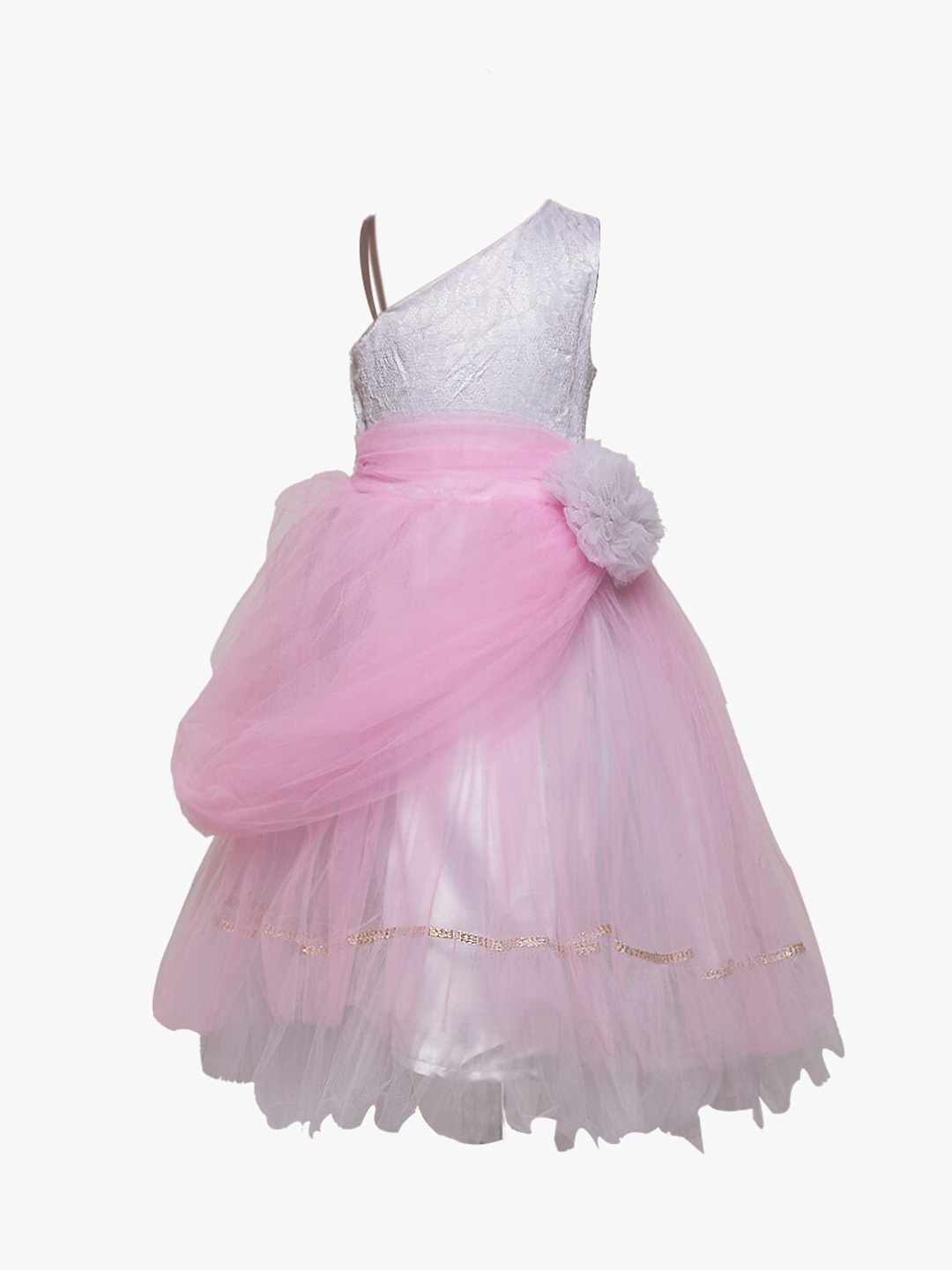 

Samsara Couture Girls Bow Detail Net Dress, Pink