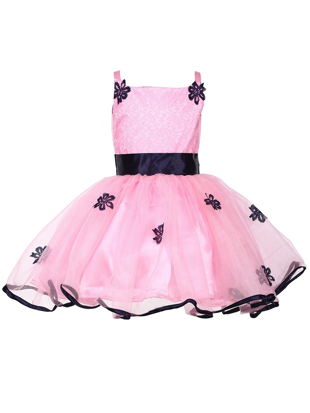 

Samsara Couture Girls Fit and Flare Net Dress, Pink