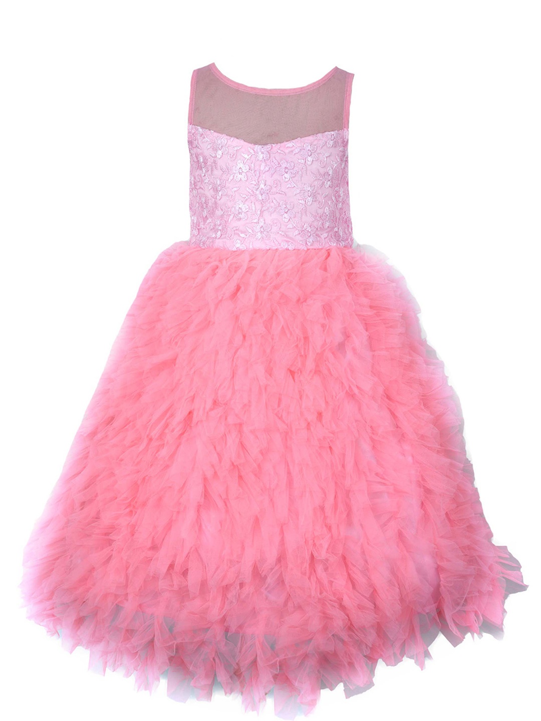 

Samsara Couture Girls Sequined Net Dress, Pink