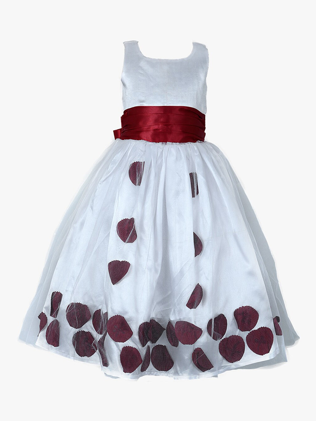 

Samsara Couture Girls Bow Detail Net Dress, White