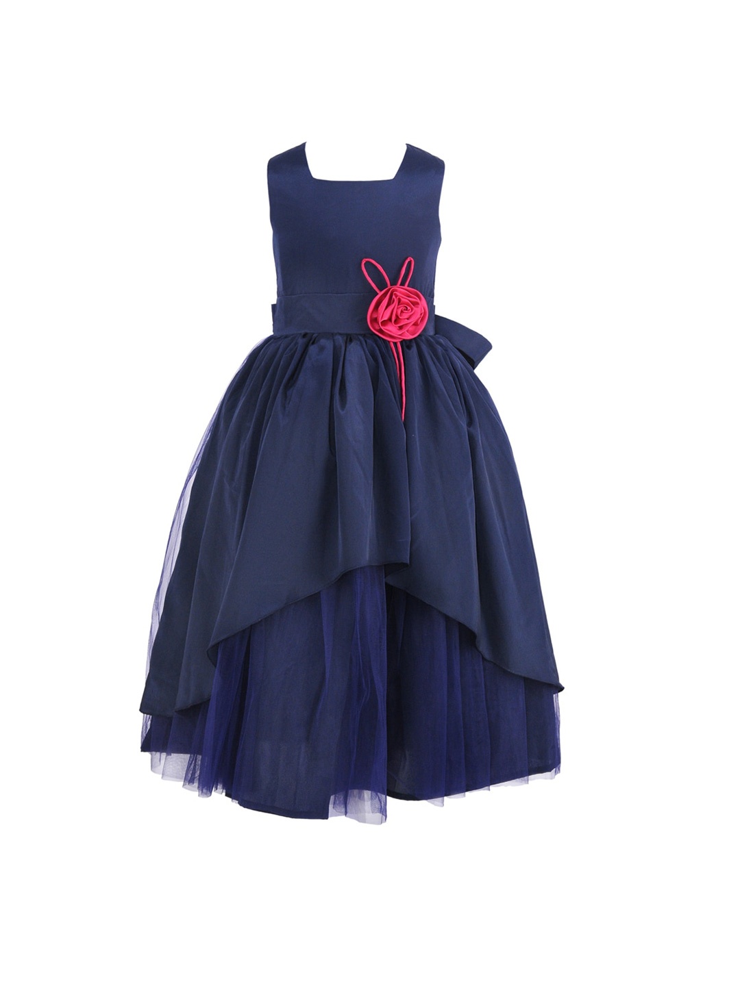 

Samsara Couture Girls Fit And Flare Net Dress, Navy blue