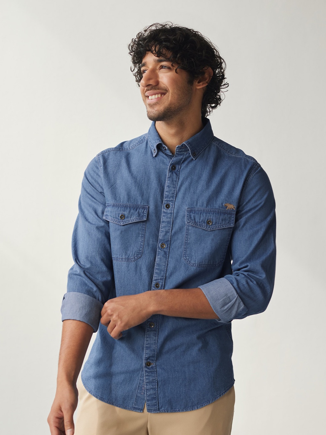

Andamen Premium Cotton Casual Shirt, Blue