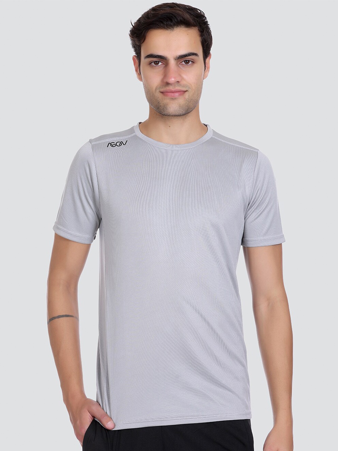 

AGON Round Neck Dry-Fit T-shirt, Grey