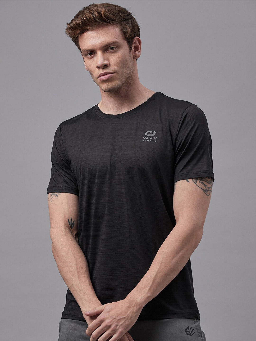 

Masch Sports Regular Fit Training or Gym T-Shirt, Black