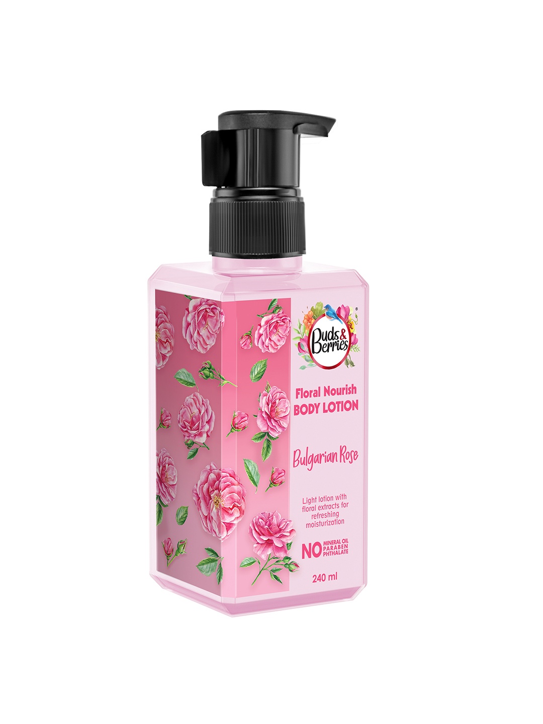 

Buds & Berries Floral Nourish Bulgarian Rose Body Lotion - 240 ml, Pink