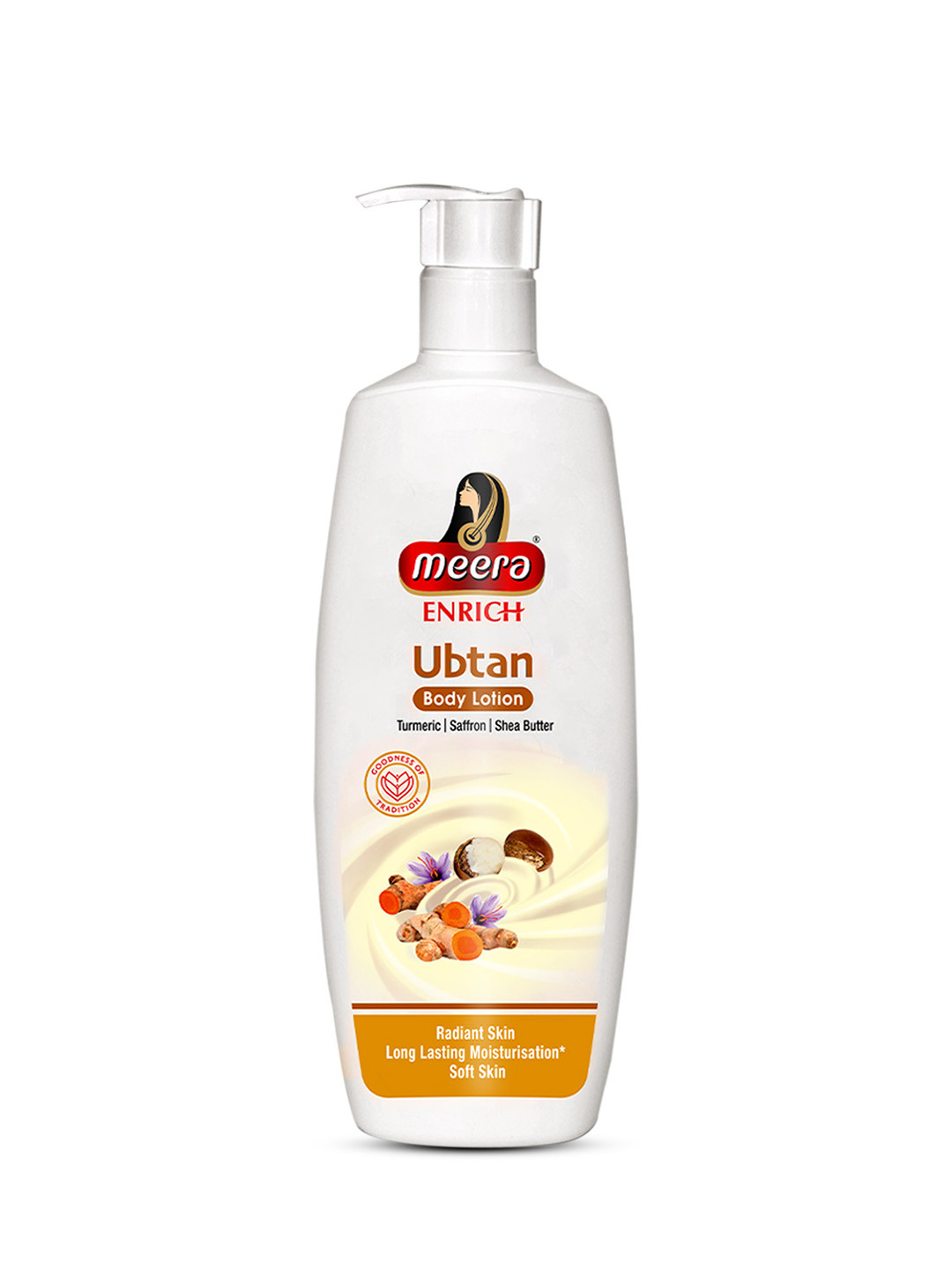 

Meera GOODNESS OF TRADITION Enrich Ubtan Body Lotion with Turmeric & Shea Butter for Radiant Skin - 400 ml, White