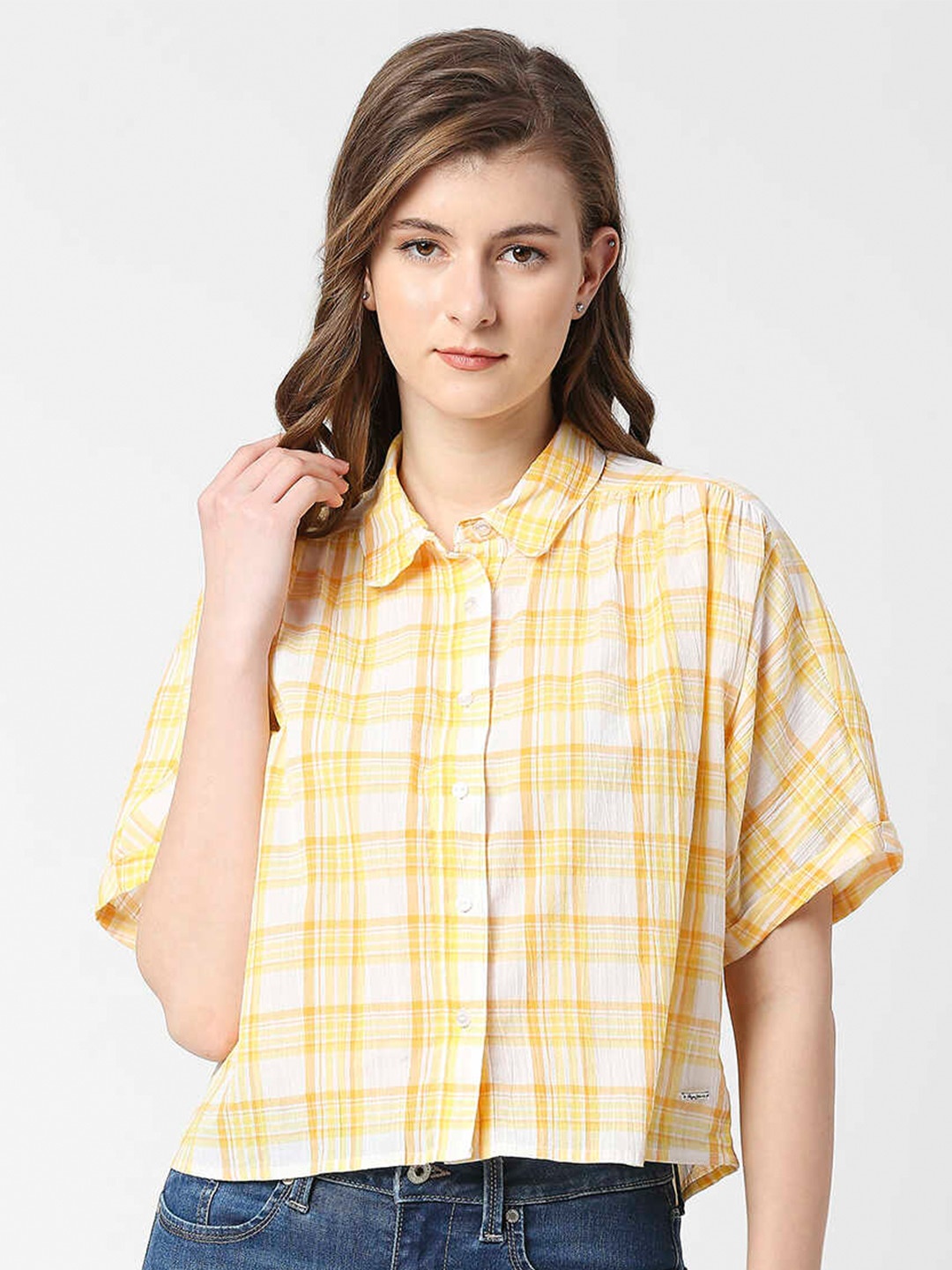 

Pepe Jeans Comfort Tartan Checks Checked Cotton Casual Shirt, Yellow