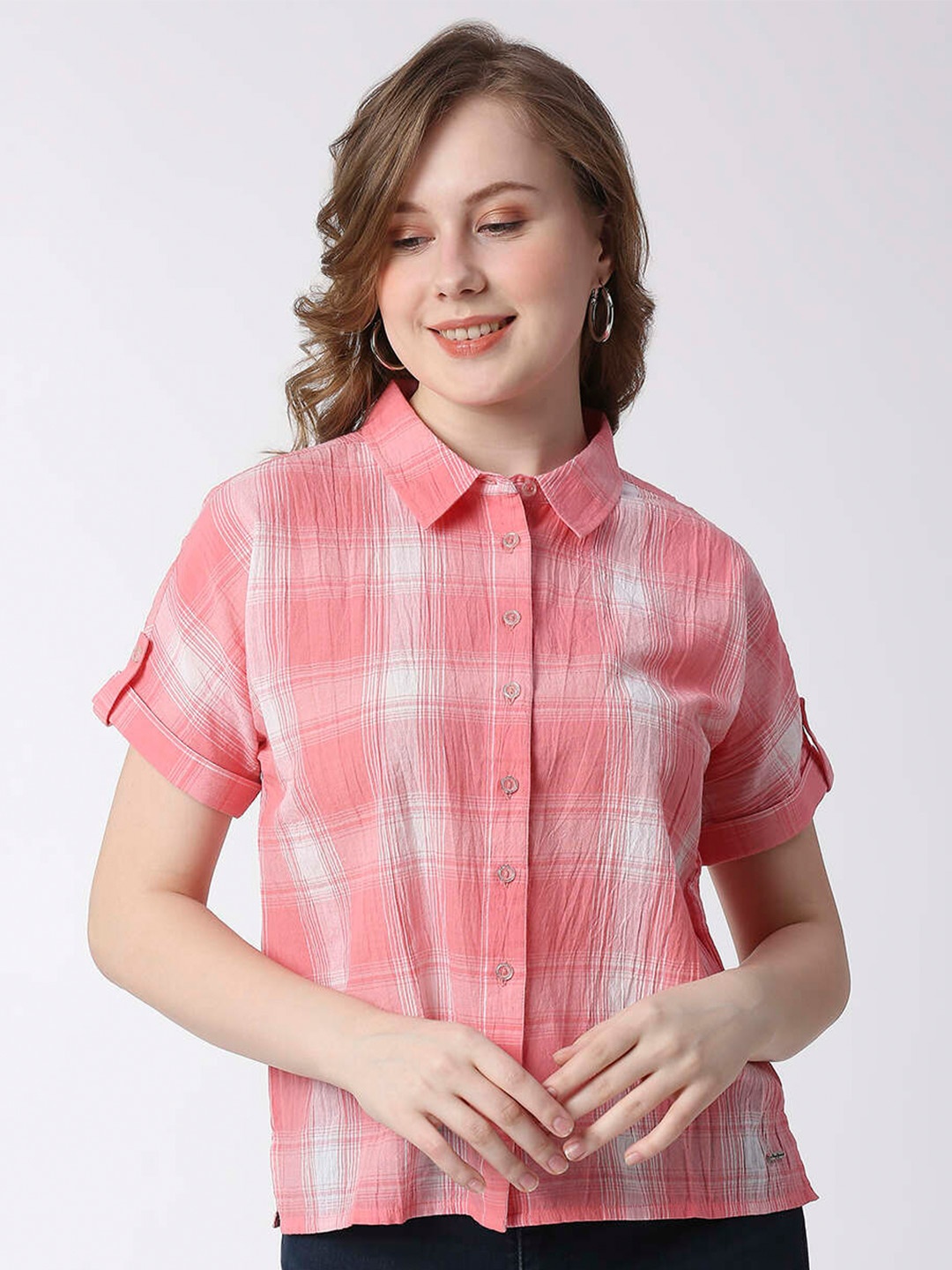 

Pepe Jeans Comfort Tartan Checks Checked Cotton Casual Shirt, Red