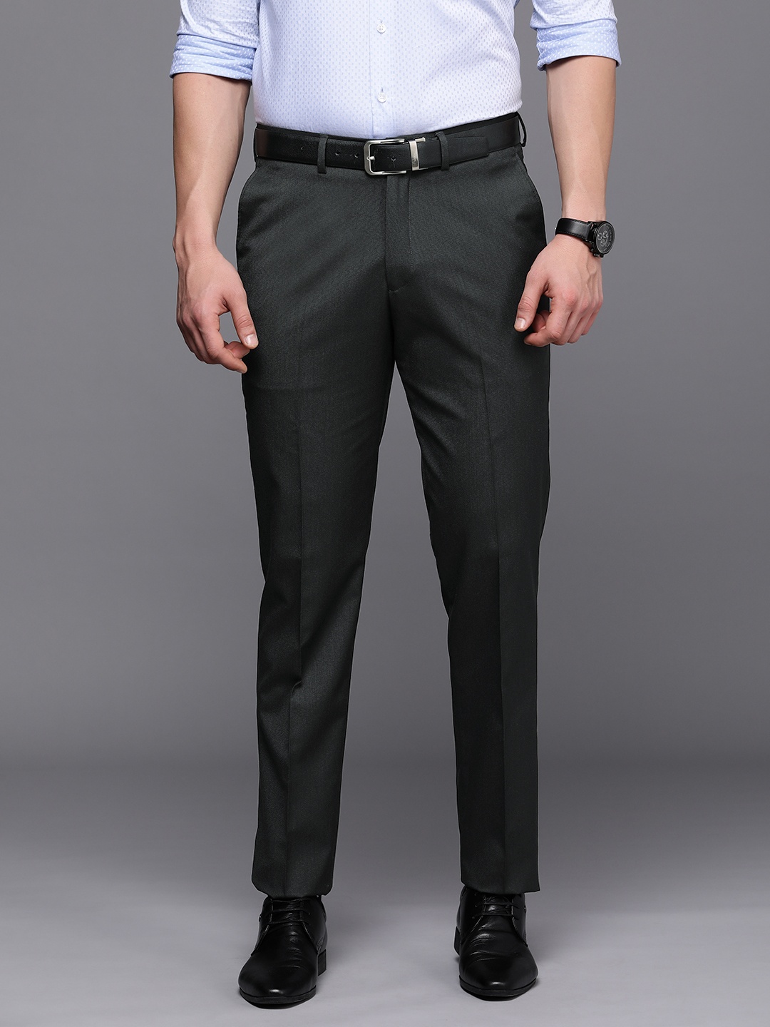 

Theme Smart Slim Fit Formal Trousers, Black