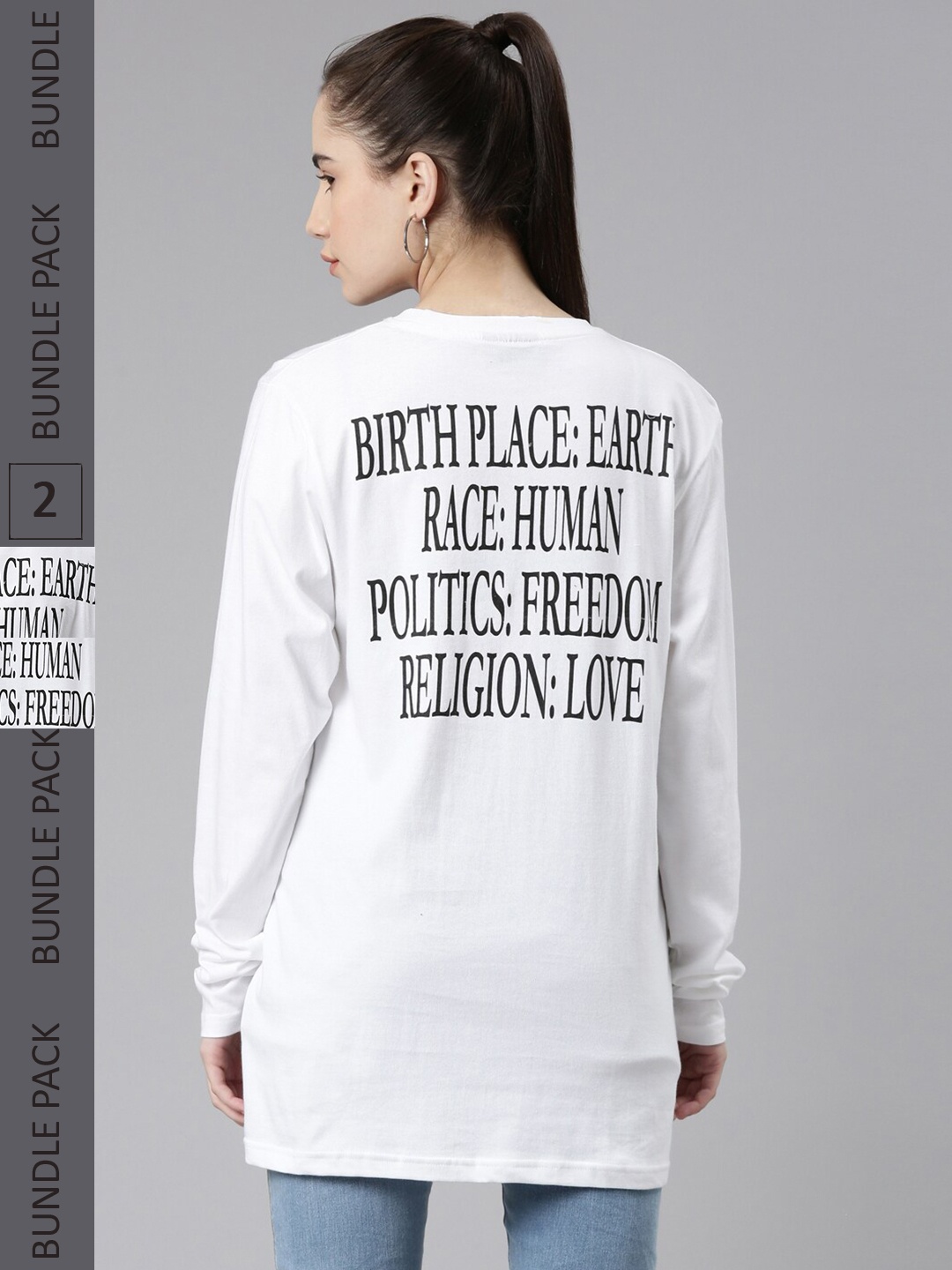 

Kryptic Pack of 2 Typography Printed Cotton T-shirts, White
