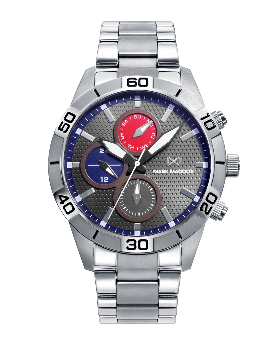 

MARK MADDOX Men Dial & Stainless Steel Straps Analogue Watch HM7149-57, Grey
