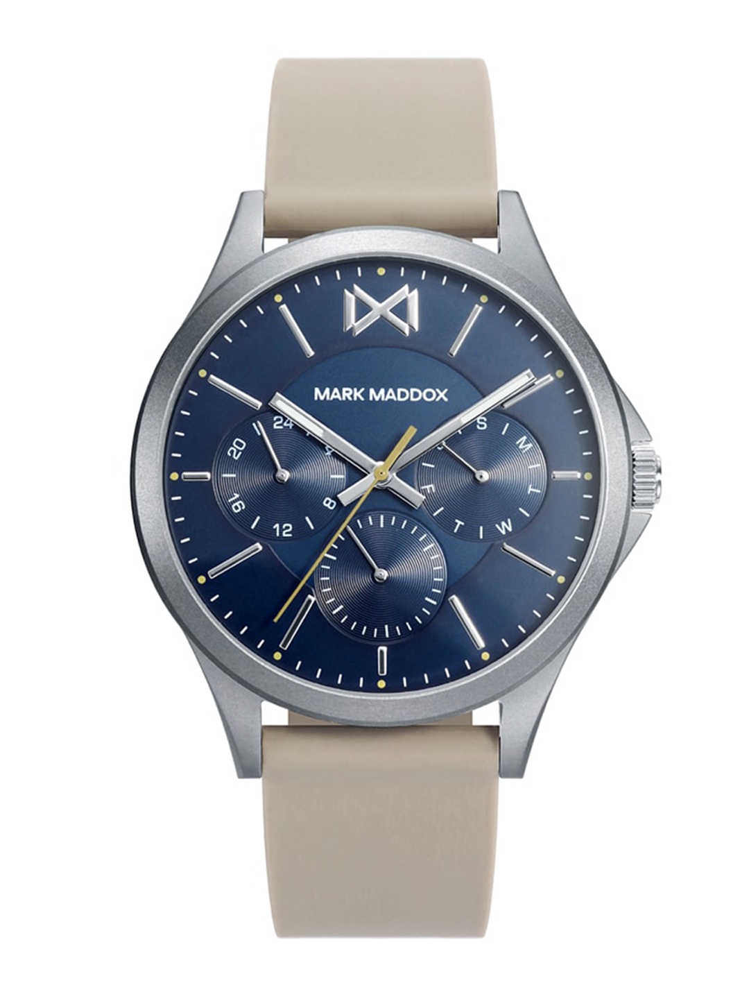 

MARK MADDOX Men Leather Straps Analogue Watch HC7123-37, Grey