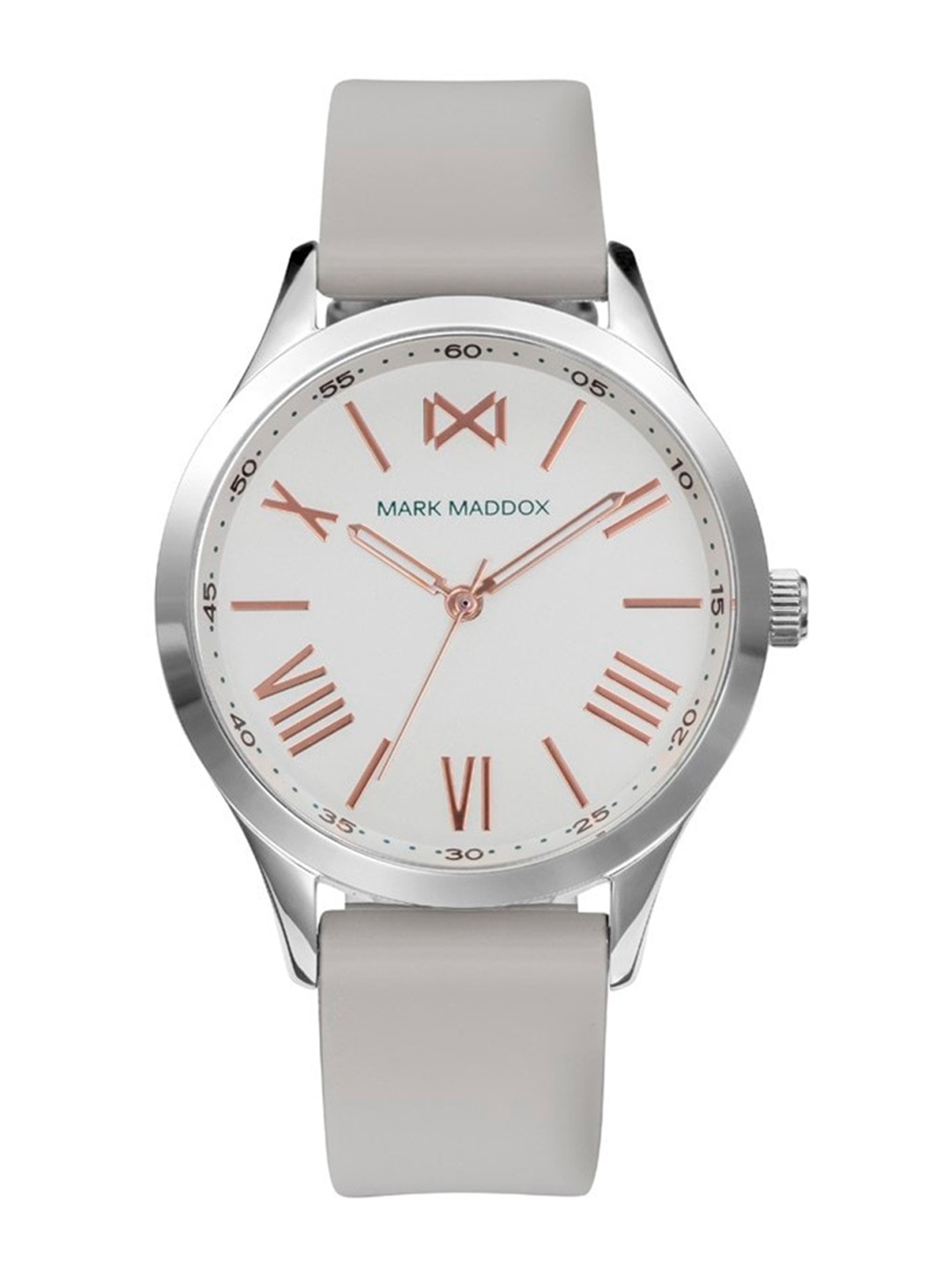 

MARK MADDOX Women Leather Straps Analogue Watch MC7115-03, Silver