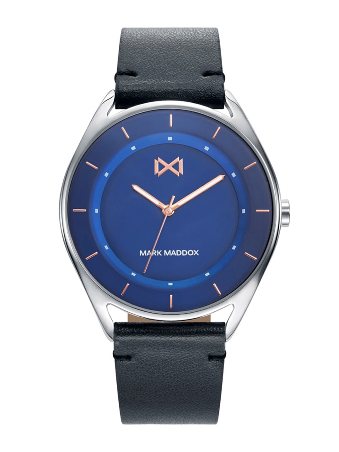 

MARK MADDOX Men Leather Straps Analogue Watch HC7112-37, Blue
