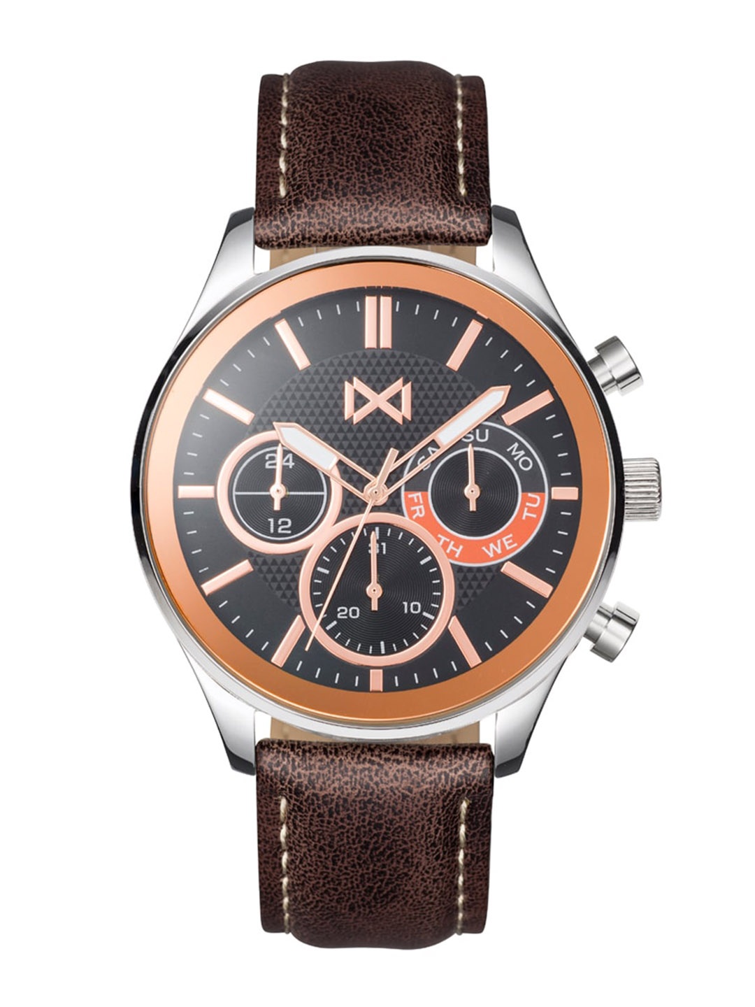 

MARK MADDOX Men Leather Straps Analogue Watch HC7133-57, Black