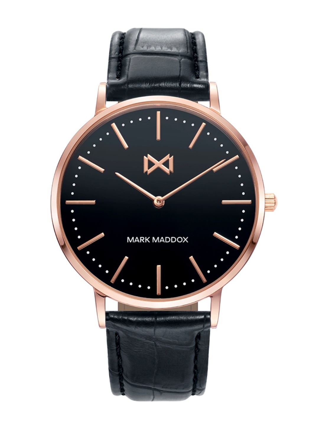 

MARK MADDOX Men Leather Straps Analogue Watch HC7116-57, Rose gold