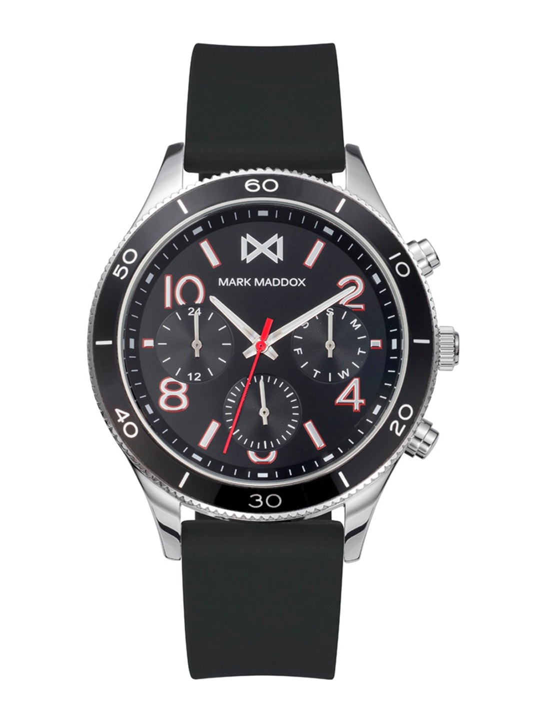 

MARK MADDOX Men Leather Straps Analogue Watch HC7130-54, Black