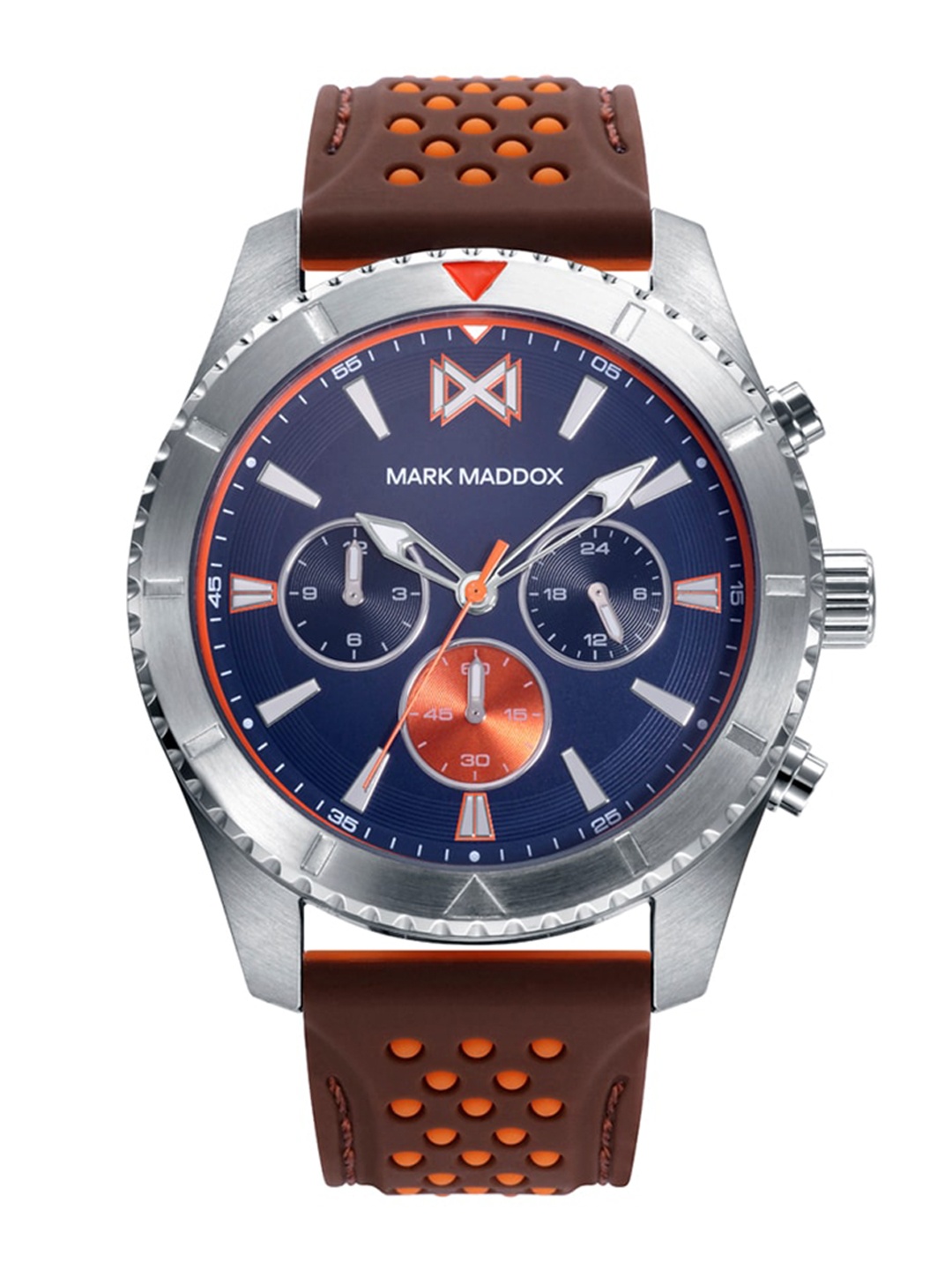 

MARK MADDOX Men Leather Straps Analogue Watch HC0120-37, Blue