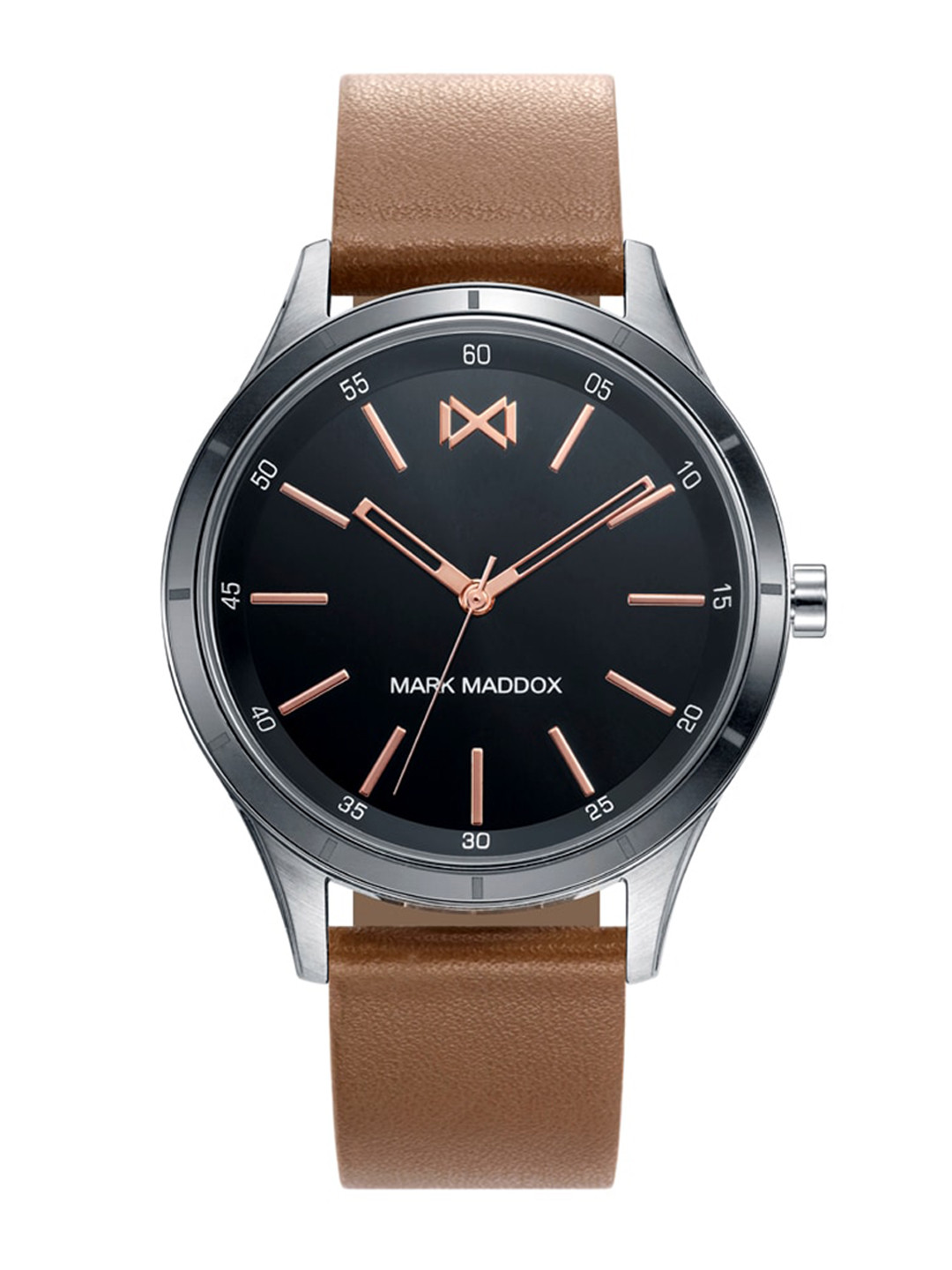 

MARK MADDOX Men Leather Straps Analogue Watch HC7114-57, Black