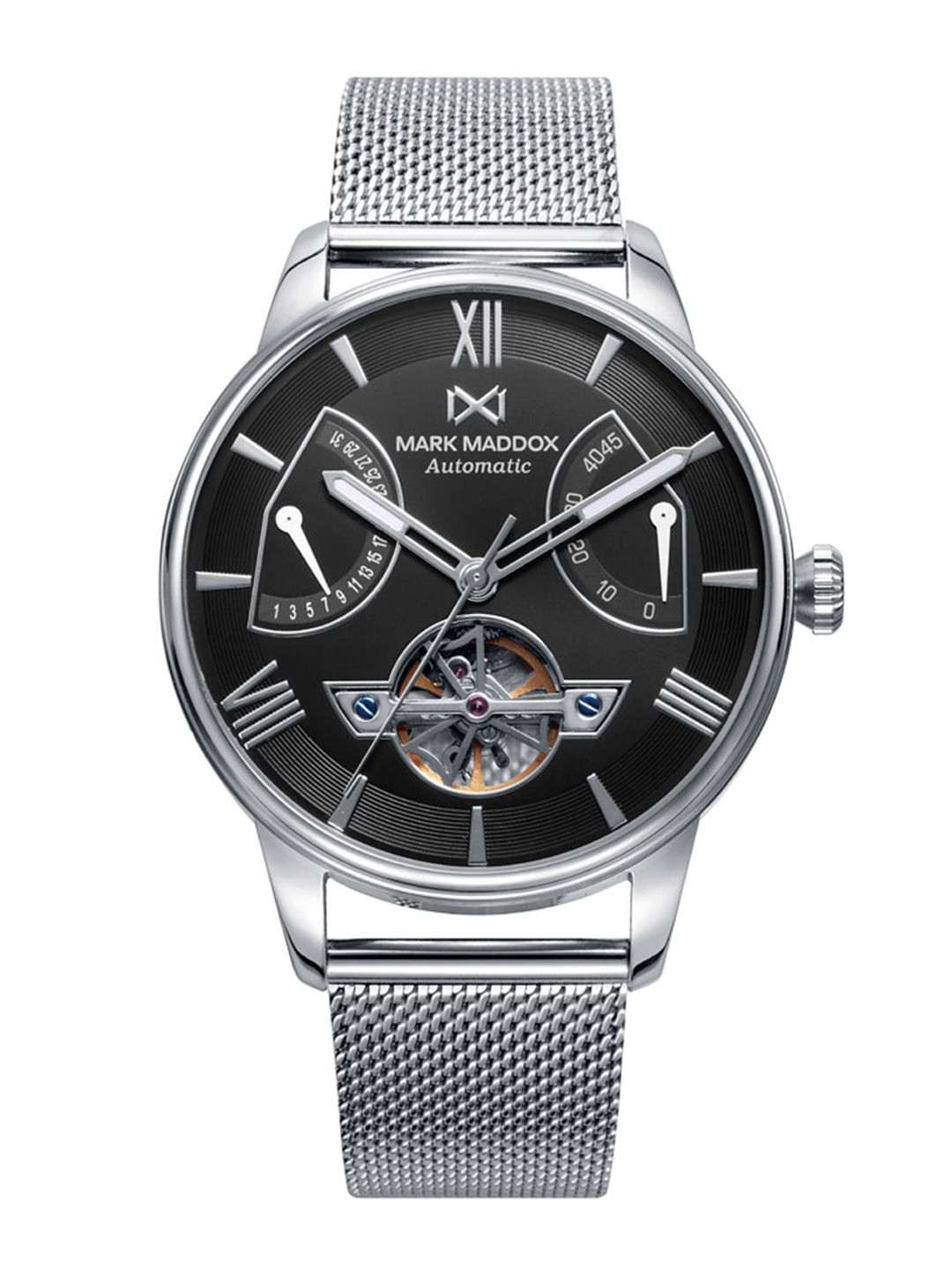 

MARK MADDOX Men Leather Straps Analogue Watch HM7155-53, Black