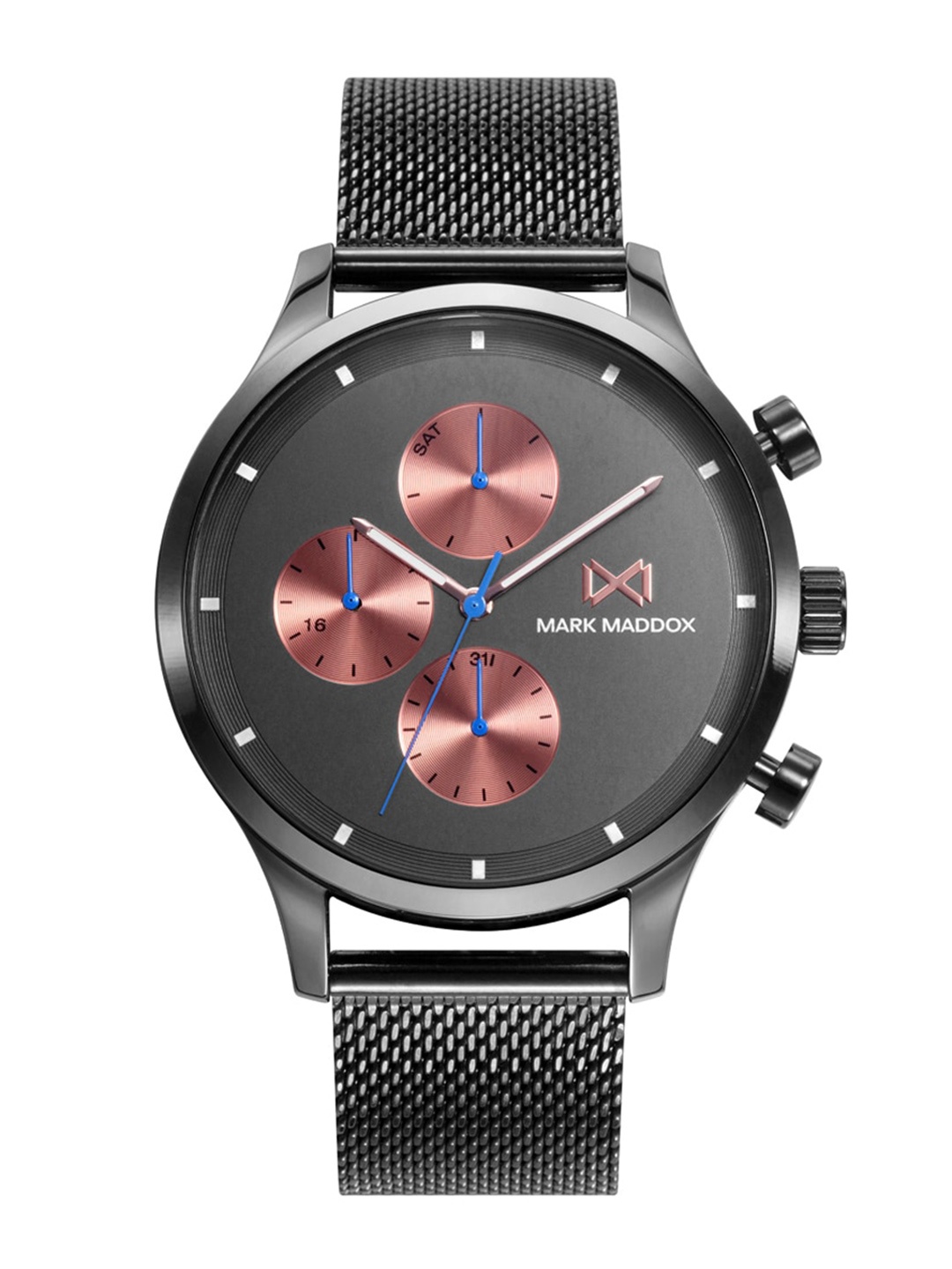 

MARK MADDOX Men Leather Straps Analogue Watch HM7142-56, Grey