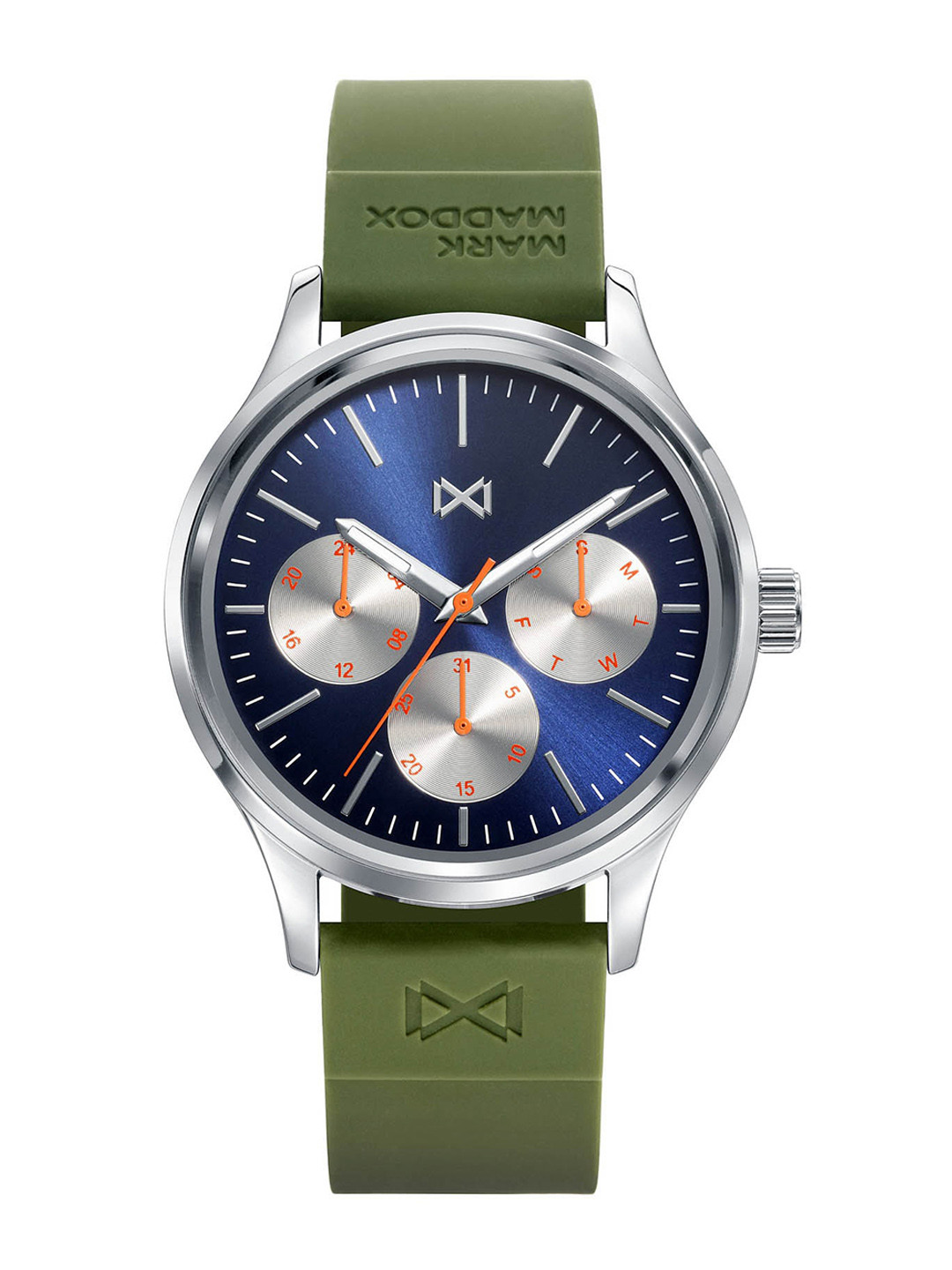 

MARK MADDOX Men Leather Straps Analogue Watch HC7108-37, Blue