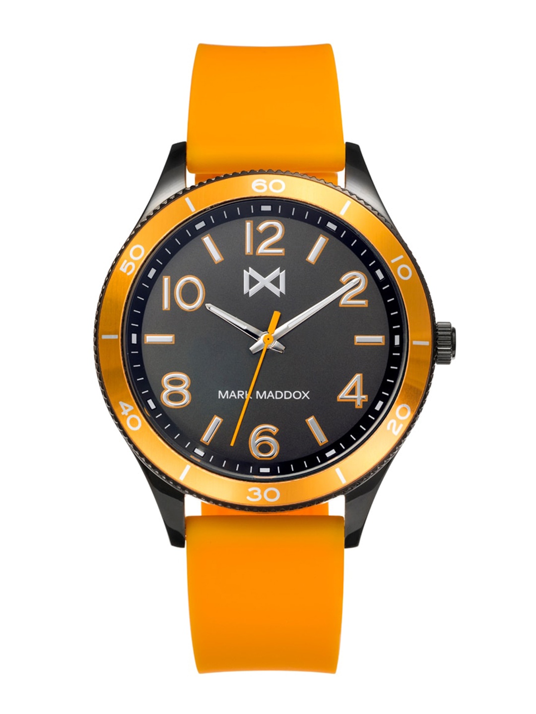 

MARK MADDOX Men Round Dial & Leather Straps Analogue Watch- HC7129-54, Orange