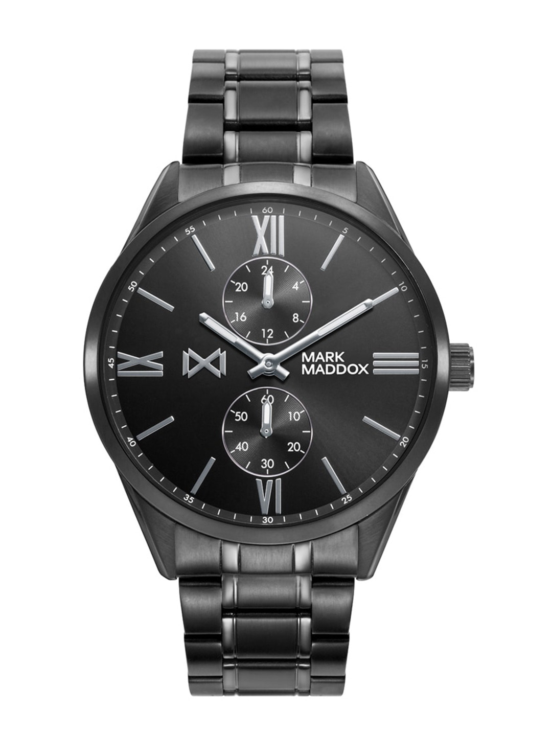 

MARK MADDOX Men Round Dial & Bracelet Style Straps Analogue Watch- HM0118-53, Black