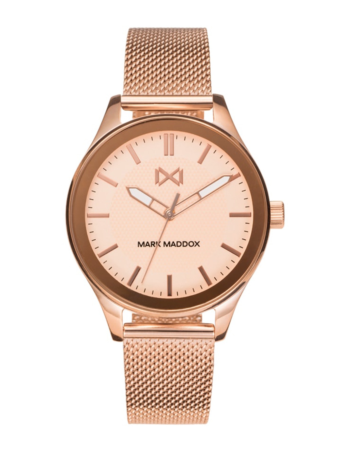 

MARK MADDOX Women Round Dial & Stainless Steel Straps Analogue Watch- MM7133-97, Rose gold