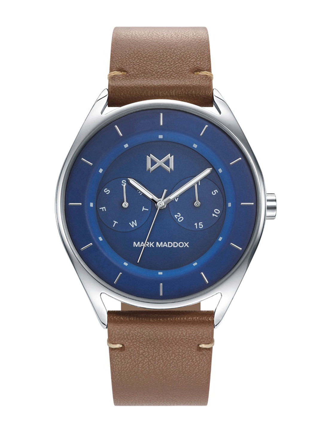 

MARK MADDOX Men Leather Straps Analogue Watch HC7113-37, Blue