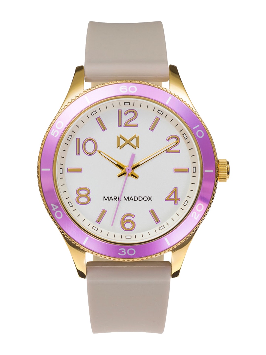 

MARK MADDOX Men Leather Straps Analogue Watch MC7117-04, Beige