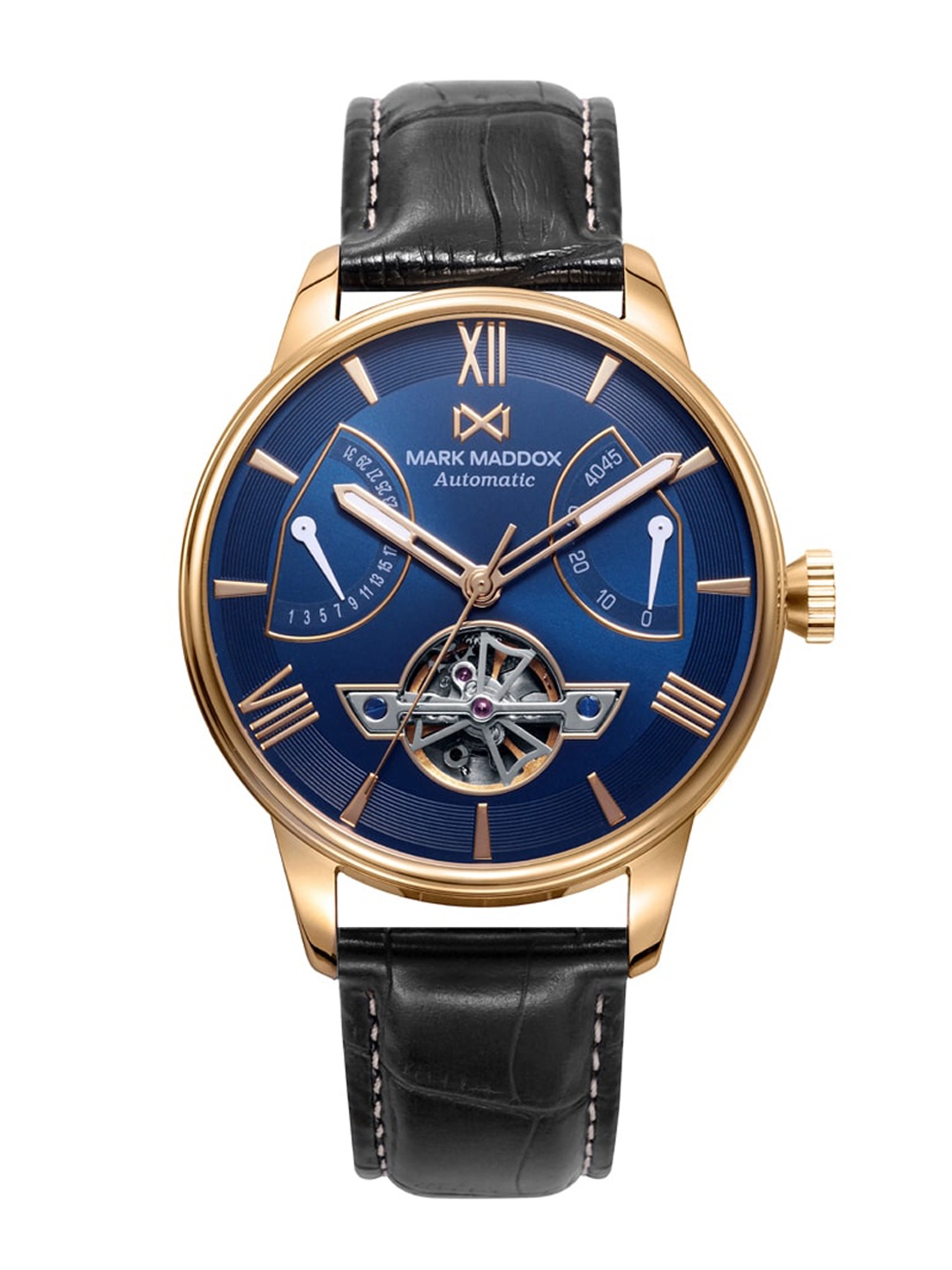 

MARK MADDOX Men Leather Straps Analogue Watch HC7151-33, Blue