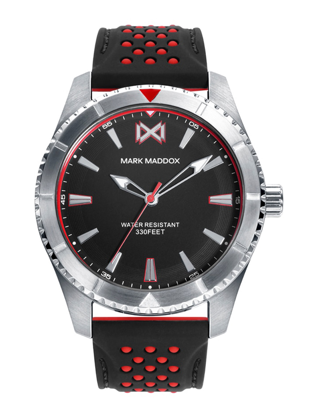 

MARK MADDOX Men Leather Straps Analogue Watch HC0119-57, Black
