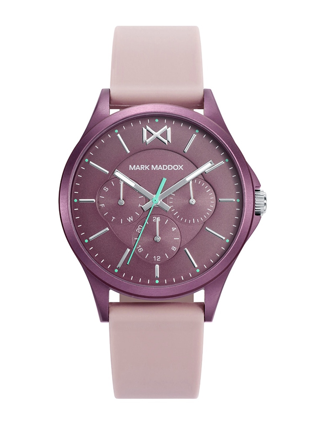 

MARK MADDOX Women Round Dial & Leather Straps Analogue Watch- MC7114-77, Purple