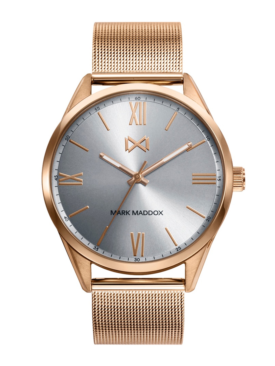 

MARK MADDOX Men Round Dial & Stainless Steel Straps Analogue Watch- HM0117-13, Gold