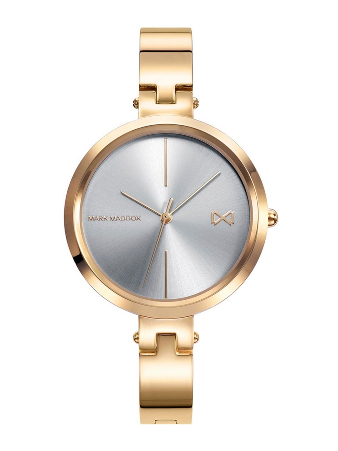

MARK MADDOX Women Round Dial & Stainless Steel Straps Analogue Watch- MM0113-97, Gold