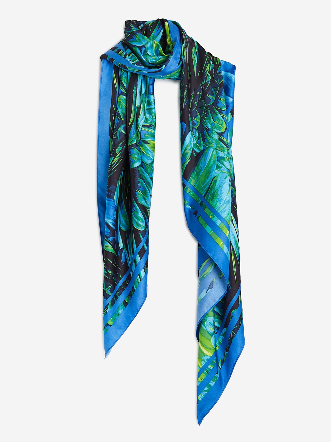 

H&M Women Satin Scarf, Blue