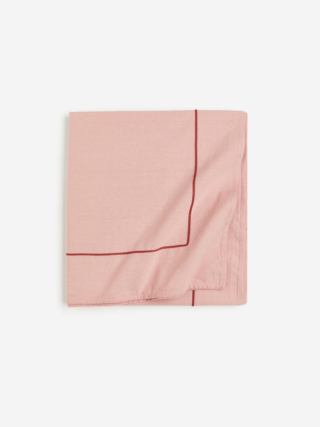 

H&M Pink Embroidered Linen-Blend Table Cloth
