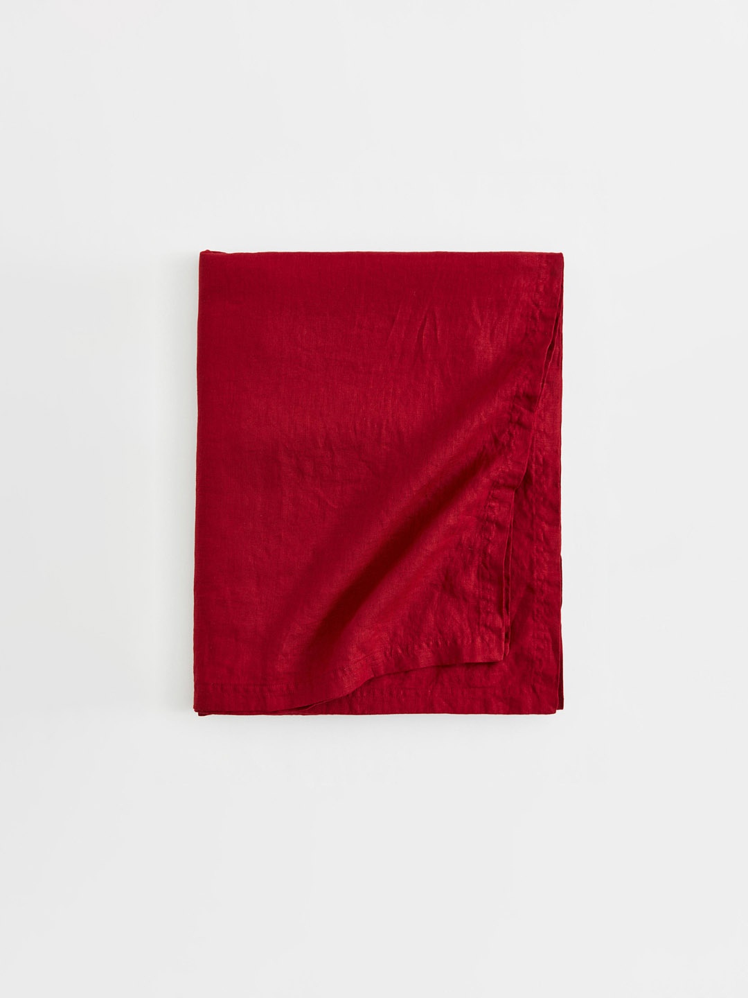 

H&M Red Washed Linen Table Cloth