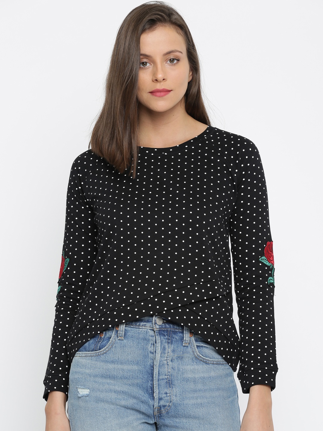 

Honey by Pantaloons Women Black Printed Sweatshirt