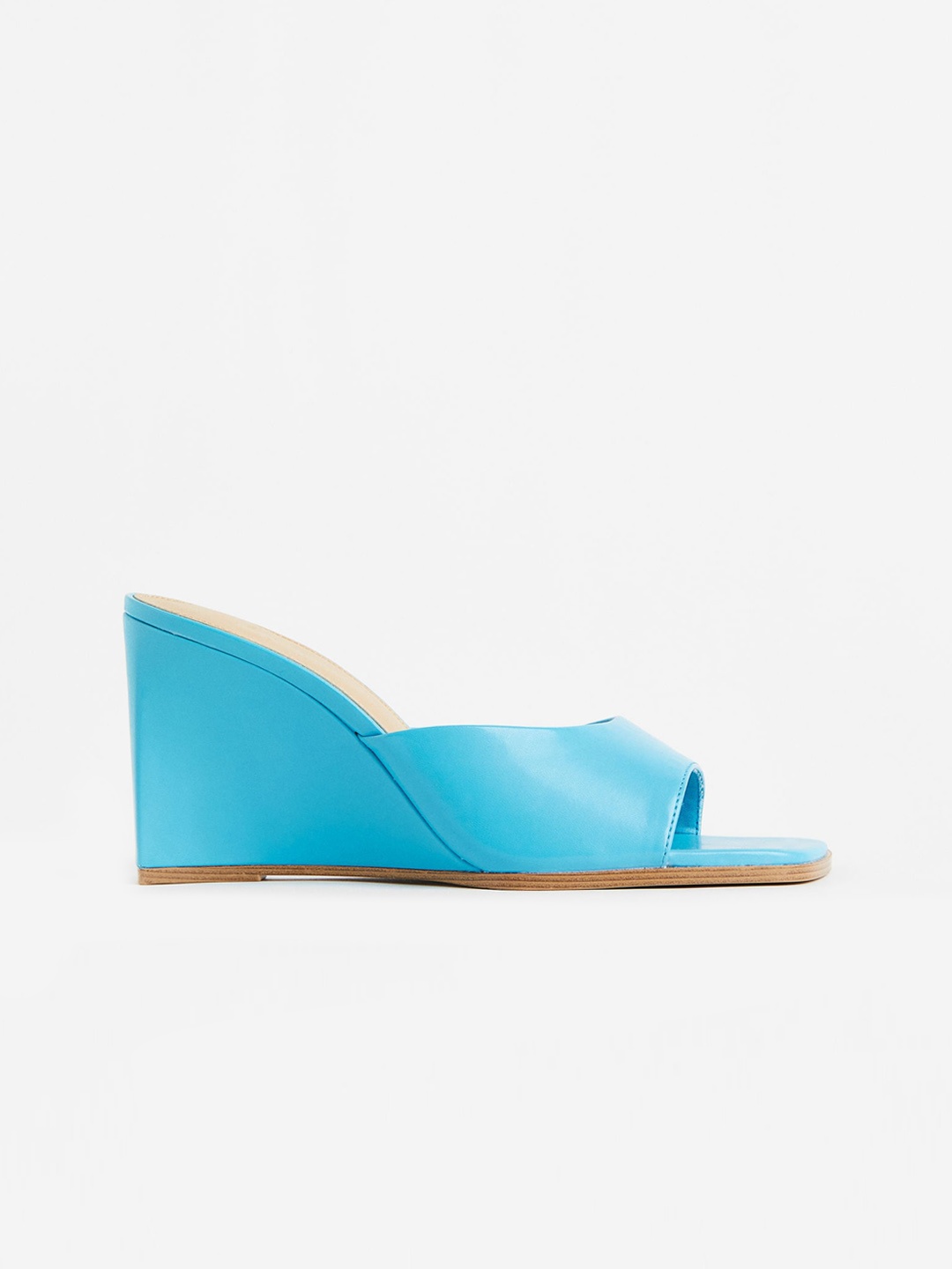 

H&M Woman Wedge-heeled mules, Turquoise blue