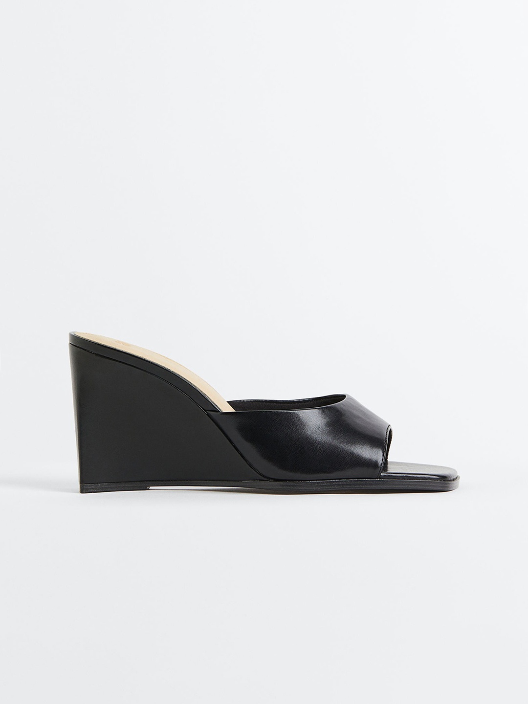 

H&M Woman Wedge-heeled mules, Black