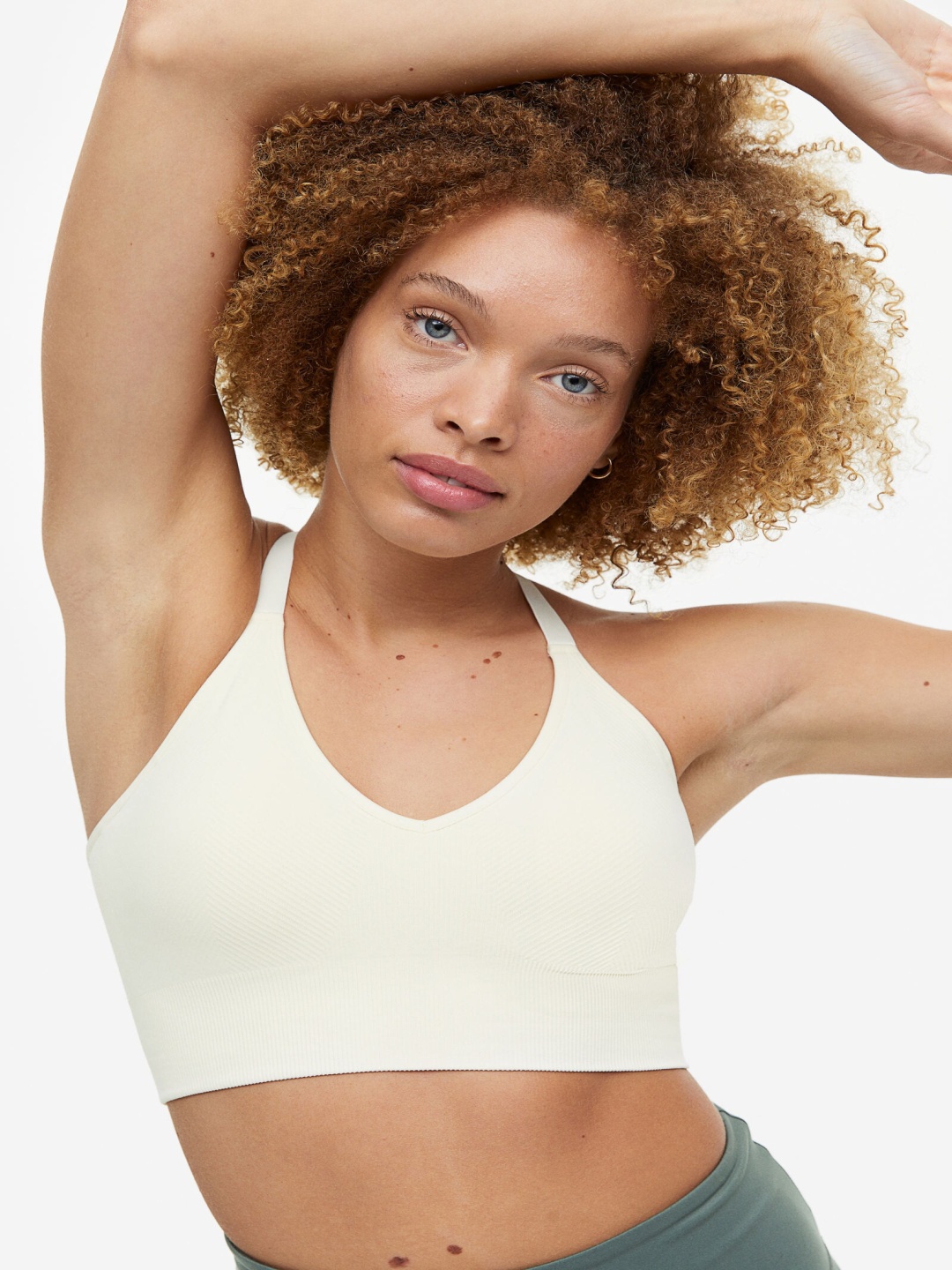

H&M DryMove Medium Support Sports Bra, White