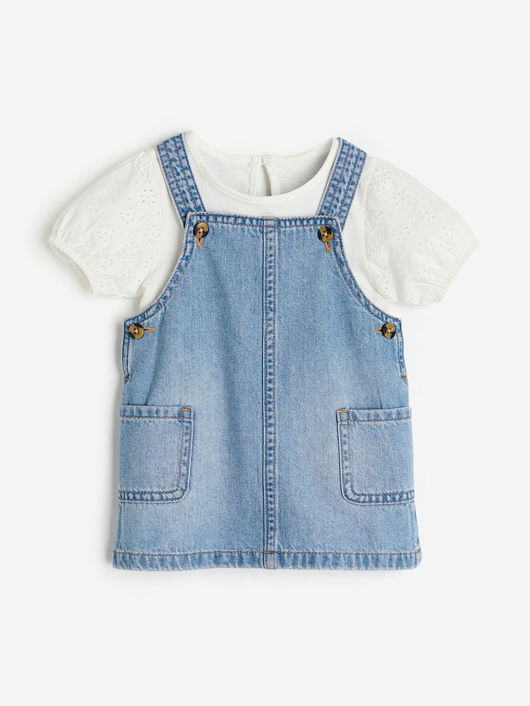 

H&M Girls 2-piece cotton set, Blue