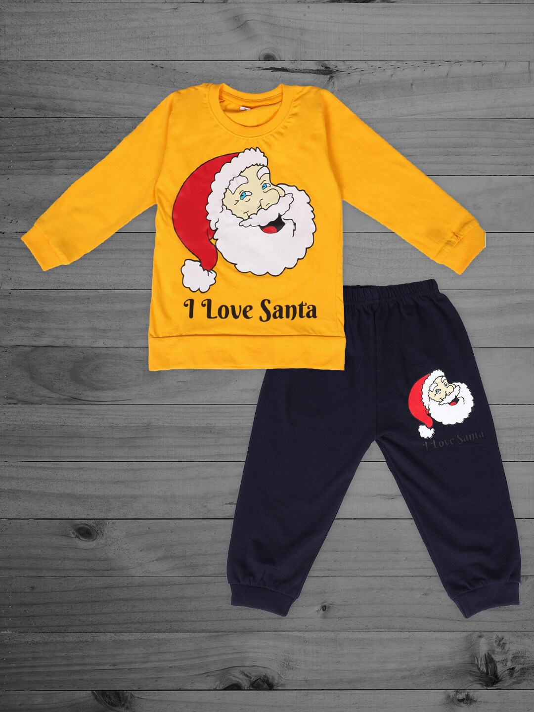 

Fashitale Kids Printed Pure Cotton T-shirt With Trousers, Yellow