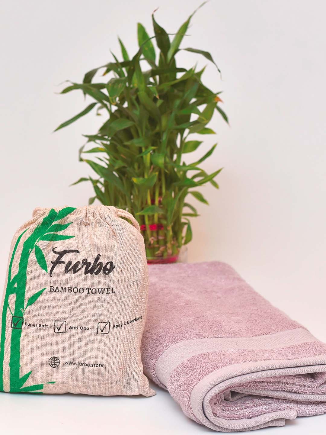 

Furbo Pink 600 GSM Pure Bamboo Quick Drying & Antibacterial Bath Towel