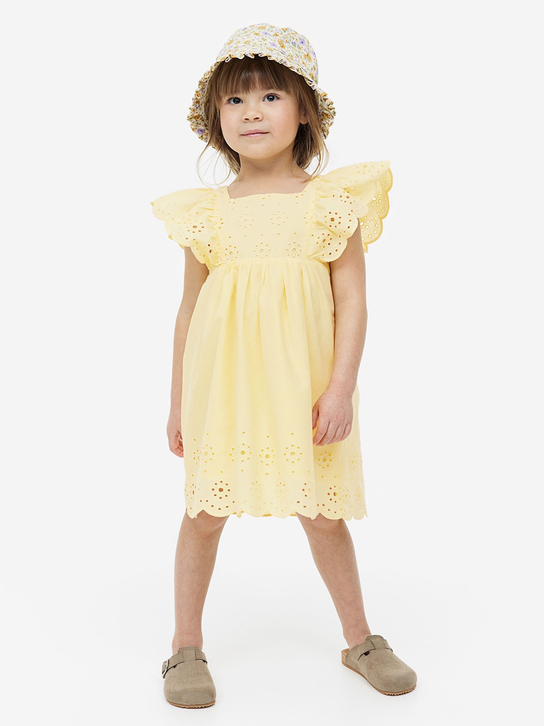 

H&M Girls Cotton dress, Yellow