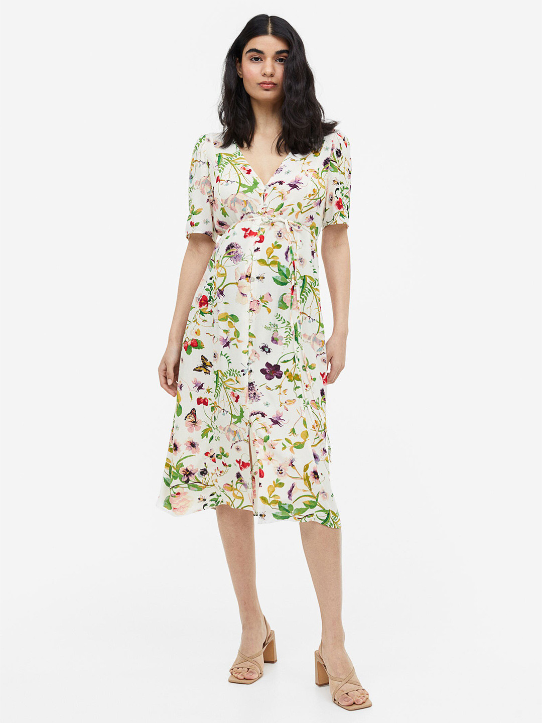 

H&M MAMA V-neck dress, Multi