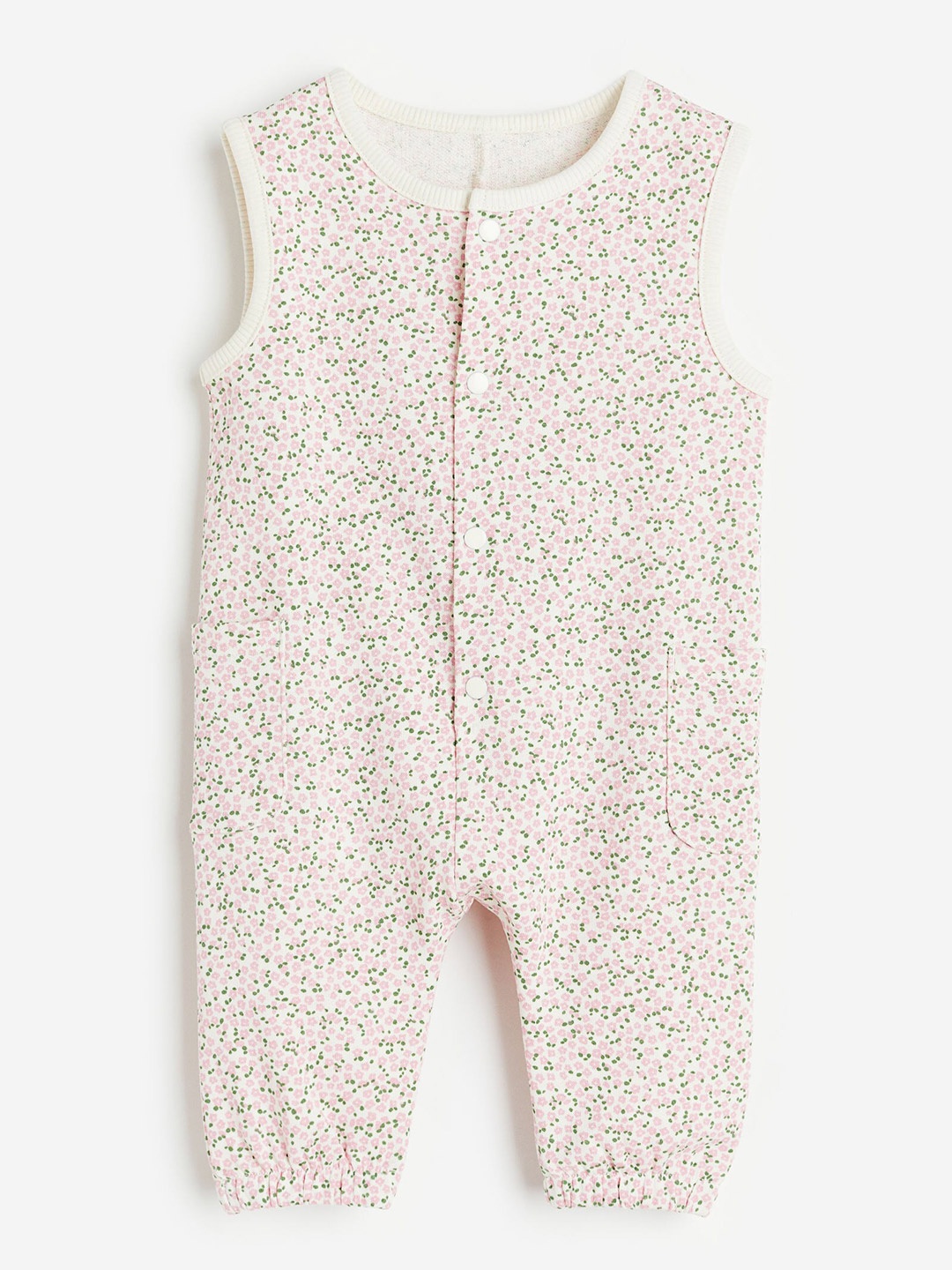 

H&M Infant Boys Pure Cotton Romper Suit, White